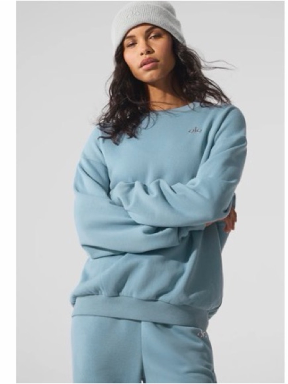 ALO Yoga Accolade Crew Neck Pullover - Celestial Blue